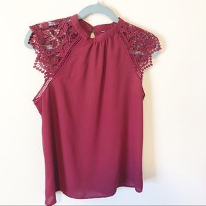 💎Express cap sleeve lace top